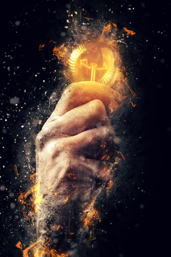 Power of creative energy and new ideas and understandings, hand with light bulb as metaphor of innovation and creativity, retro toned image, selective focus. Power of creative energy and new ideas and understandings, hand with light bulb as metaphor of innovation and creativity, retro toned image, selective focus.