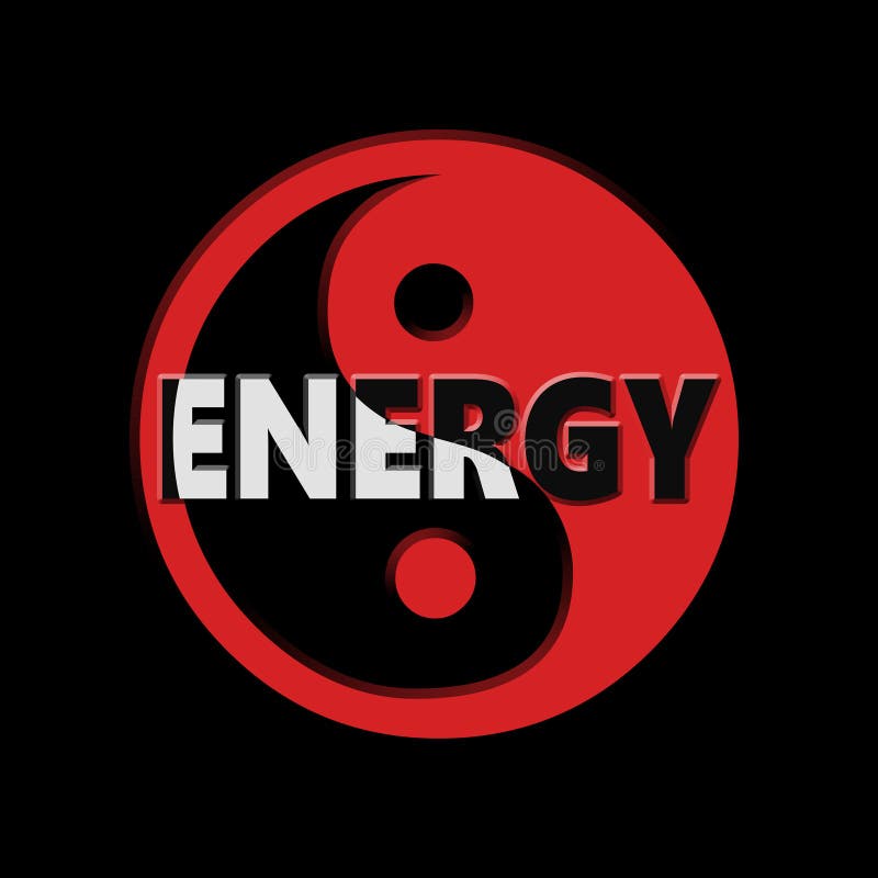 Energie yin YangKonzept stock abbildung. Illustration von kräfte