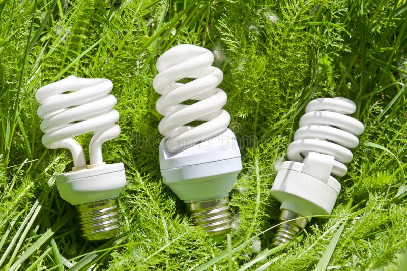 Energiesparende Glühlampen lizenzfreie stockbilder Energiesparende Glühlampen lizenzfreie stockbilder