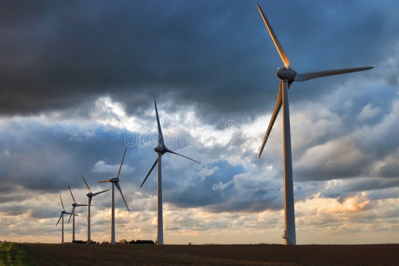 Energii Odnawialnej siły wiatru wiatraczka turbina zdjęcia stock Energii Odnawialnej siły wiatru wiatraczka turbina zdjęcia stock