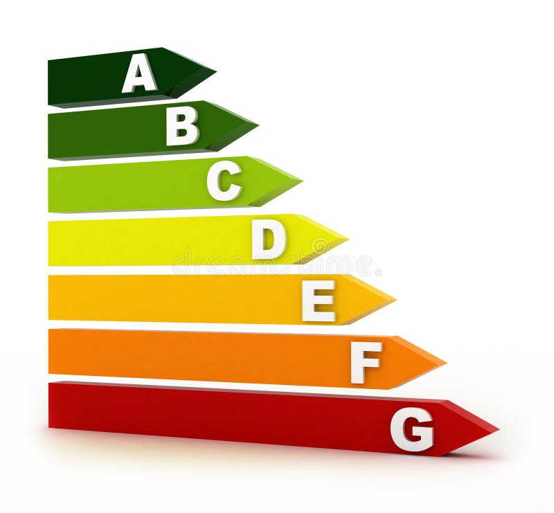 Energy classification stock illustration