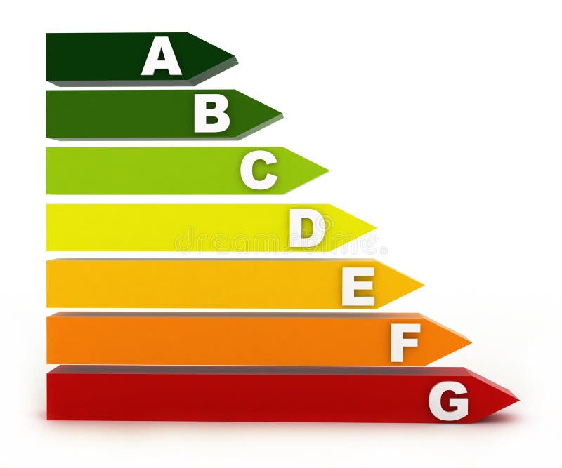 Energy classification - bars isolated on white background. Logo comparison illustrations