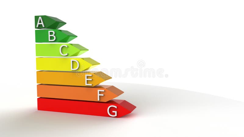 Energy economy rating diagram royalty free illustration