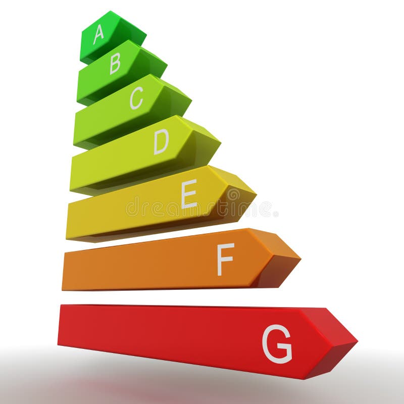 Energy Efficiency Bars royalty free illustration