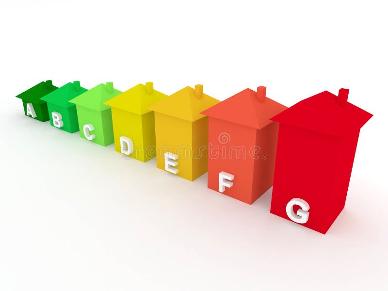 Energy efficiency of buildings vector illustration