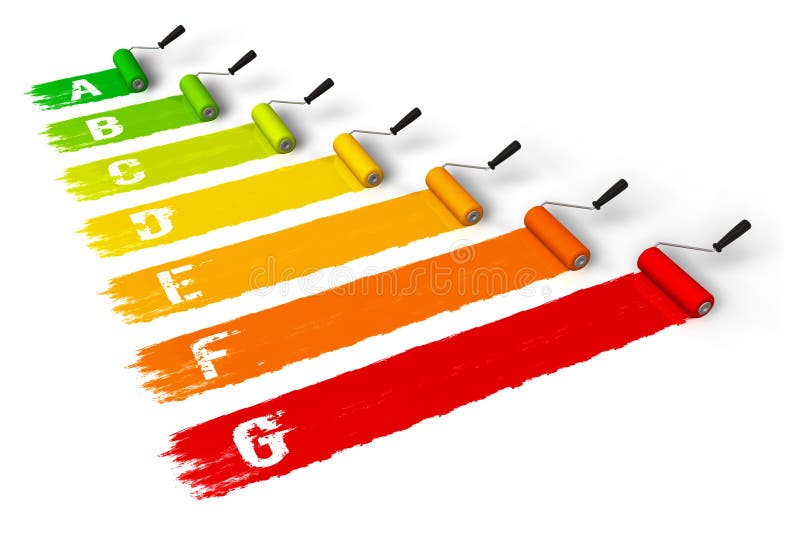 Energy efficiency concept and power saving concept isolated on white background