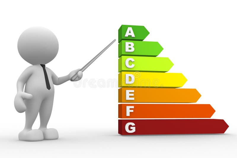 Energy efficiency rating royalty free illustration