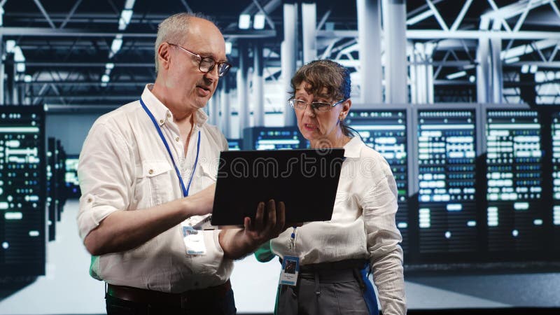 Energy efficient server hub monitoring royalty free stock photo