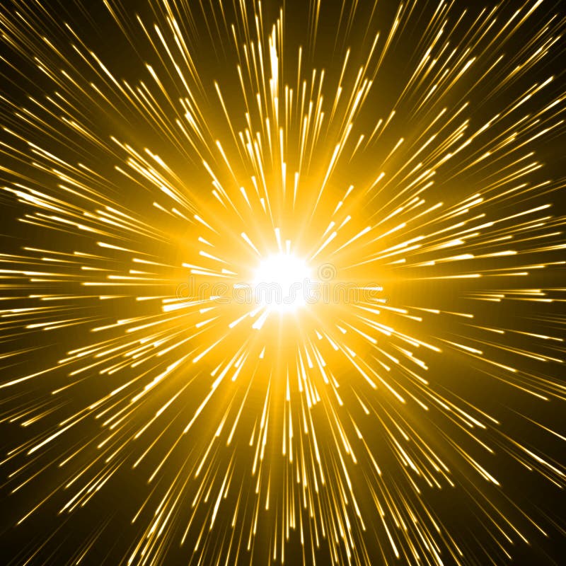 Energy Explosion with Particles and Smooth Energy Trails. Stock Vector