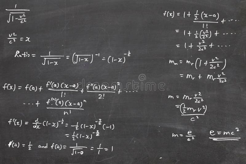 Energy formula on black chalkboard. Energy formula on black chalkboard
