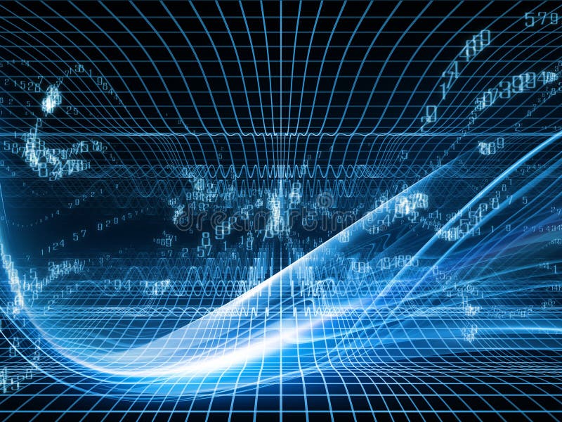 Energy of Fractal Realms stock photo