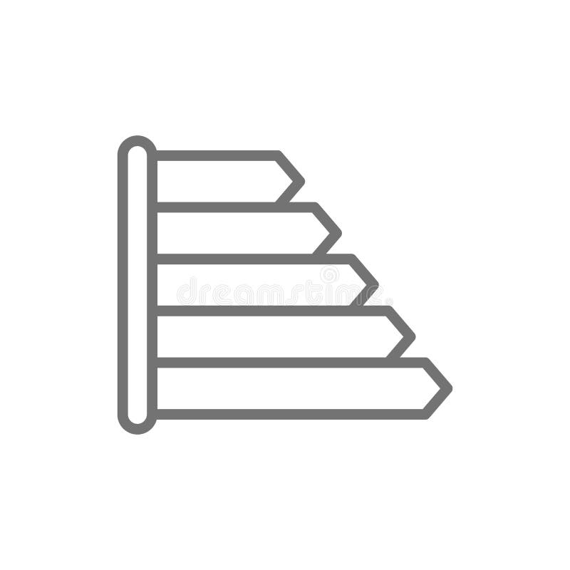 Energy Label for Refrigerator, Energy Efficiency Classes Line Icon