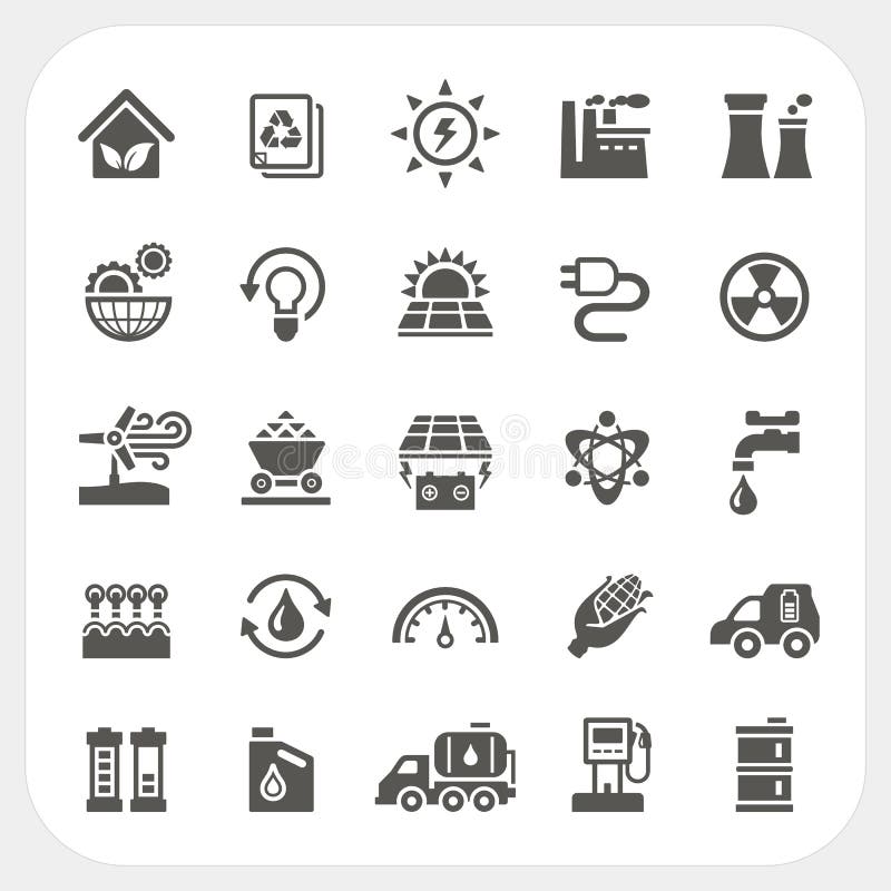 Energy and Power icons set