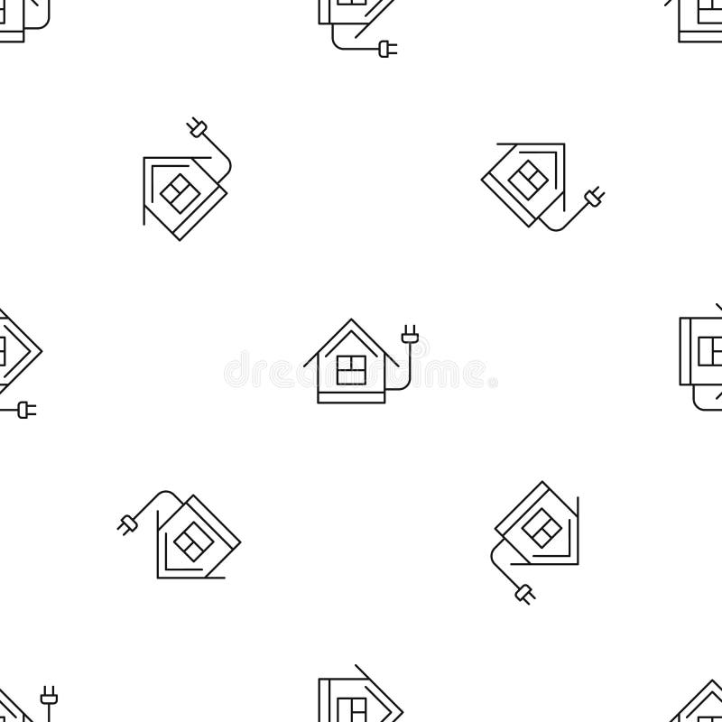 Energy Save Home Pattern Seamless Vector Stock Vector - Illustration of ...