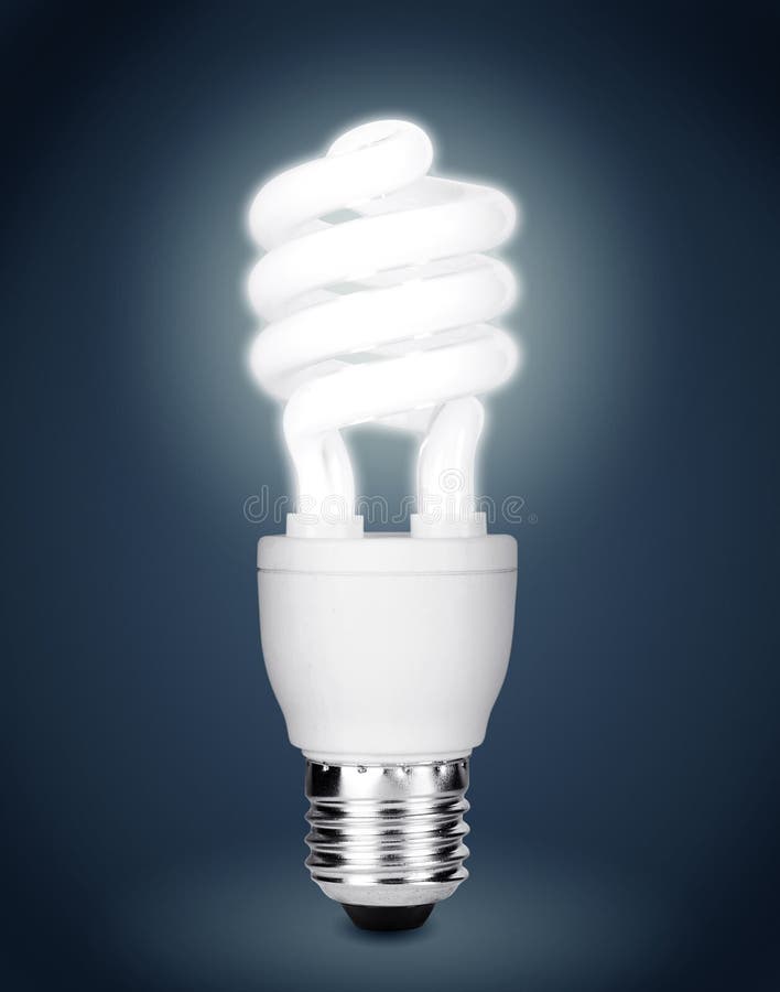 Energy Saving Fluorescent Light Bulb Stock Image Image of genuine
