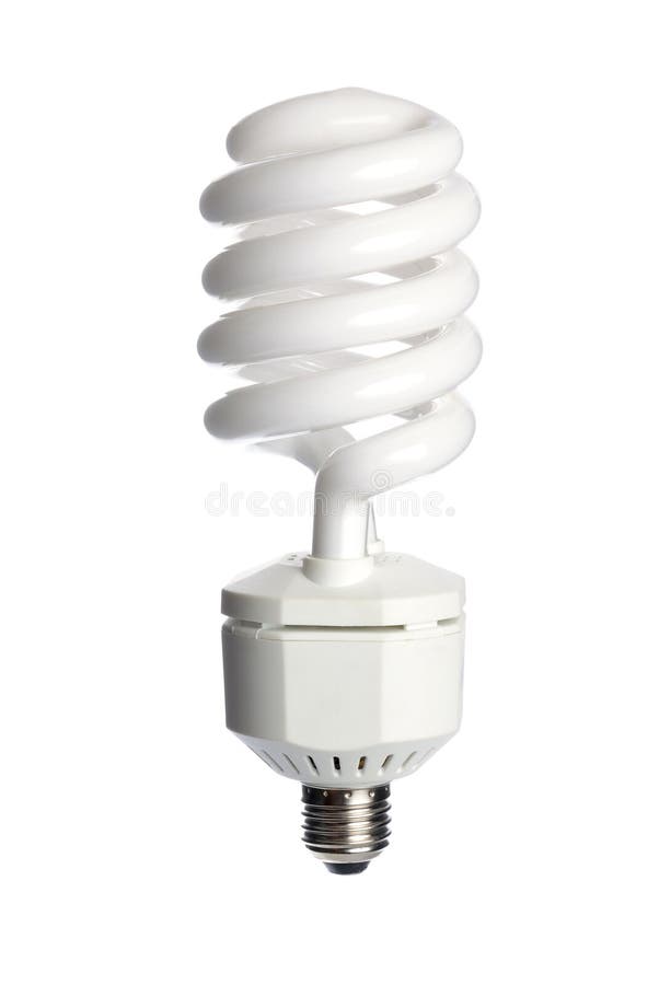 Energy Saving Fluorescent Light Bulb Stock Image Image of economy