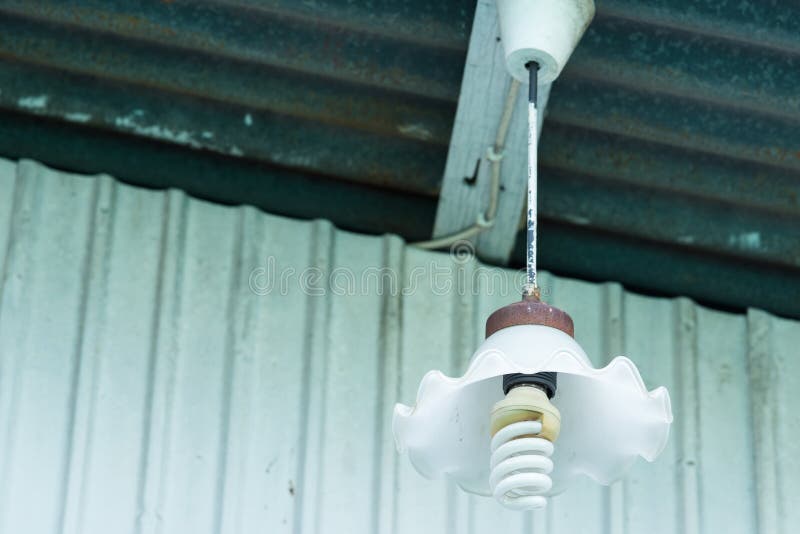 Energy Saving Fluorescent Light Bulb for Home Decoration. Stock Photo