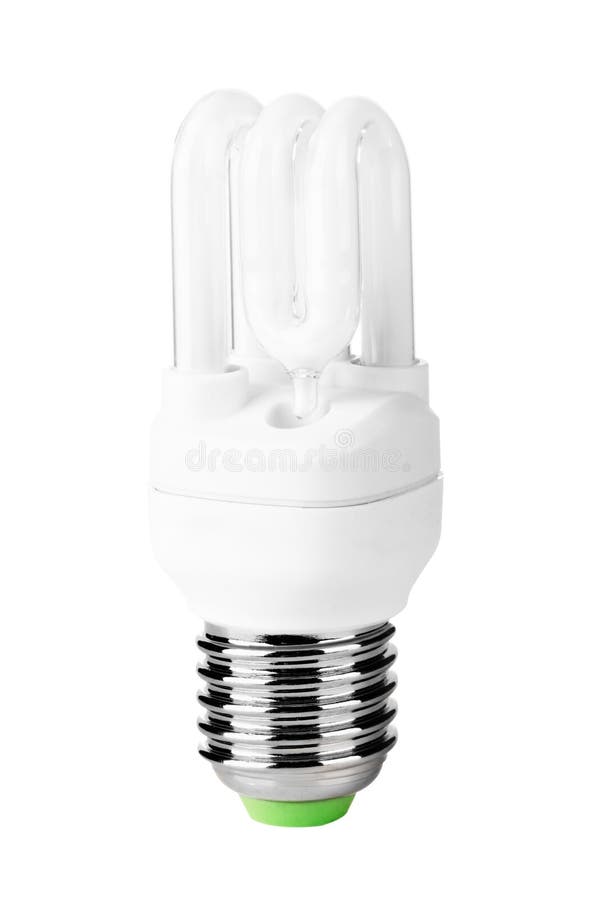 Energy Saving Fluorescent Light Bulb Stock Image Image of light