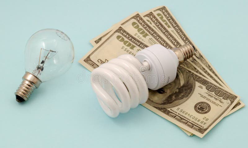 Energy saving lamp royalty free stock photography