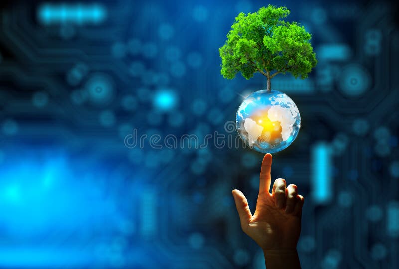 Energy Saving, Saving Power and Environmental. Copy Space Stock Image