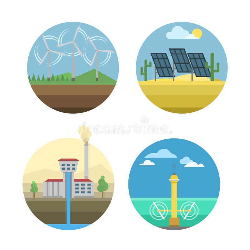 Energy sources vector illustration. vector illustration