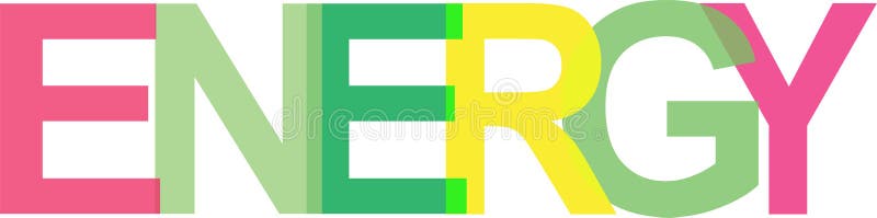 Energy word on white stock photography