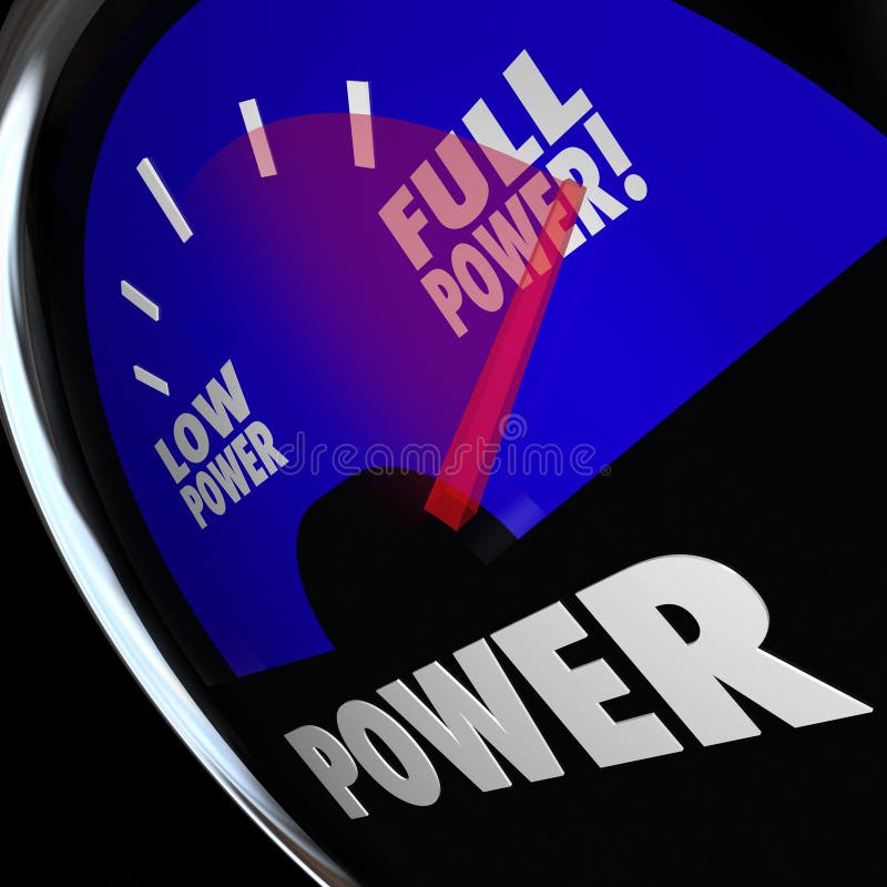 Energía en jefe muscular de la fuerza del indicador de la gasolina de los plenos poderes stock de ilustración Energía en jefe muscular de la fuerza del indicador de la gasolina de los plenos poderes stock de ilustración