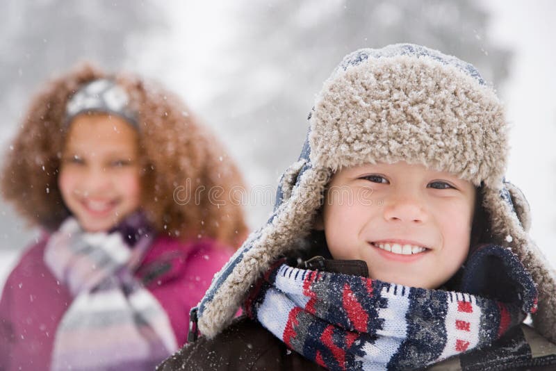 Children in the snow. Children in the snow