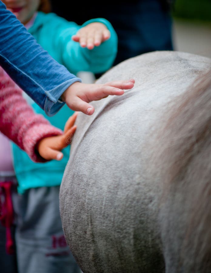 Enfants et poney photos stock Enfants et poney photos stock