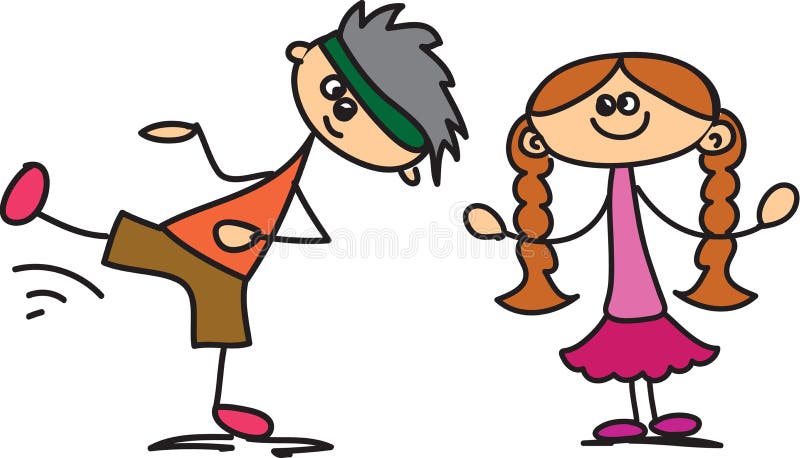 Enfants heureux mignons illustration libre de droits Enfants heureux mignons illustration libre de droits