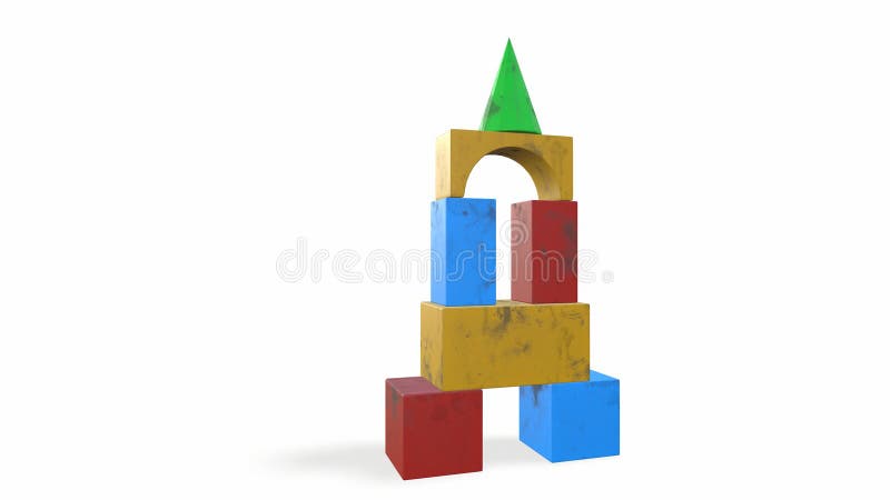 Enfants Jouets De Forme Simple Boule Pyramide 3dillustration