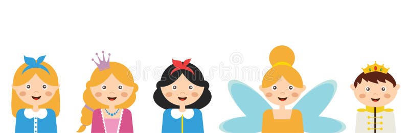 Enfants utilisant différents costumes calibre de bannière illustration stock Enfants utilisant différents costumes calibre de bannière illustration stock