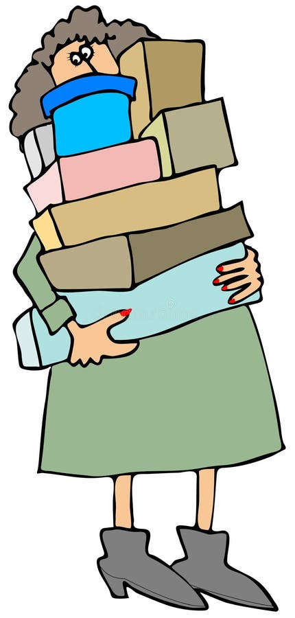 enferme dans une boîte la femme de transport illustration stock enferme dans une boîte la femme de transport illustration stock