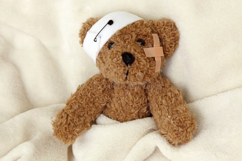 Enfermedad del oso del peluche fotos de archivo libres de regalías