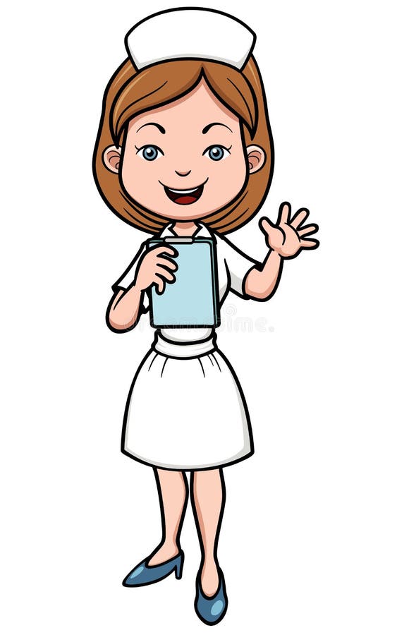 Desenho De Animação De Enfermeira Feminina Com Fundo Rosa Ilustração Stock  - Ilustração de pares, conceito: 179939260