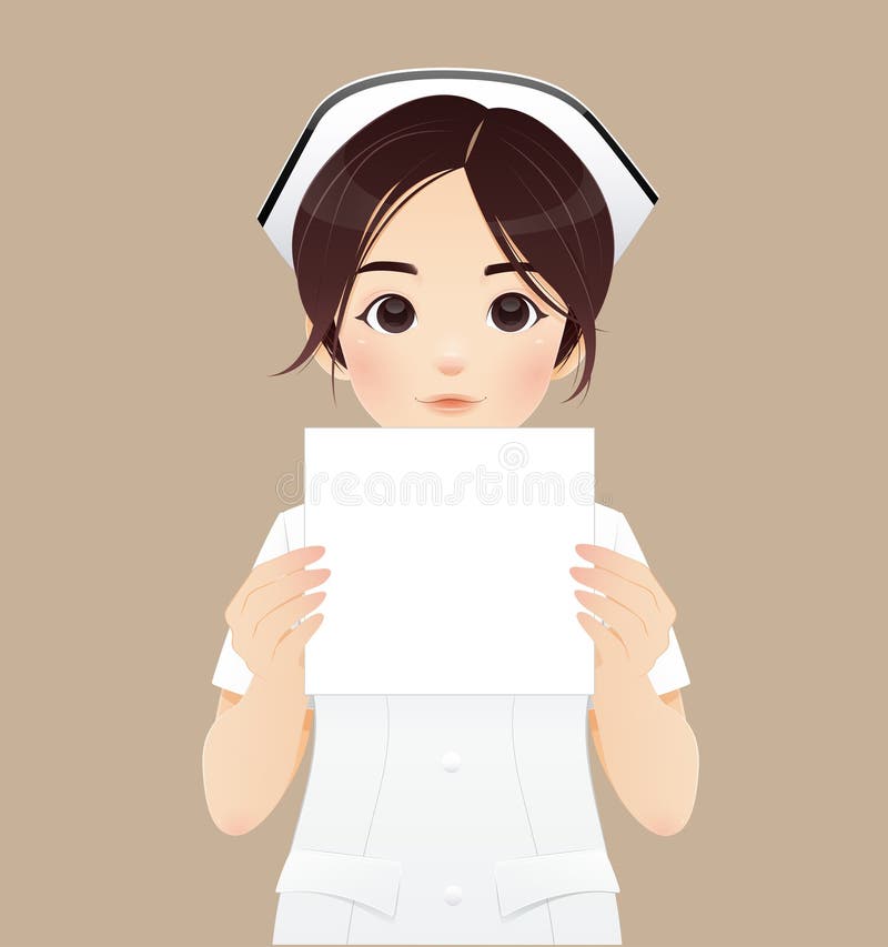 Enfermeira De Desenho Animado Presente Ilustração do Vetor