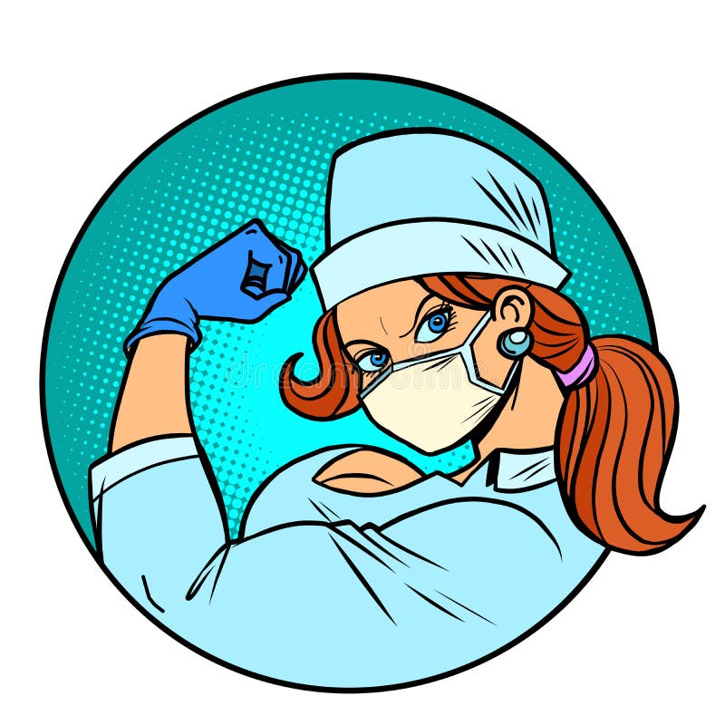 Desenho De Animação De Enfermeira Feminina Com Fundo Rosa Ilustração Stock  - Ilustração de pares, conceito: 179939260