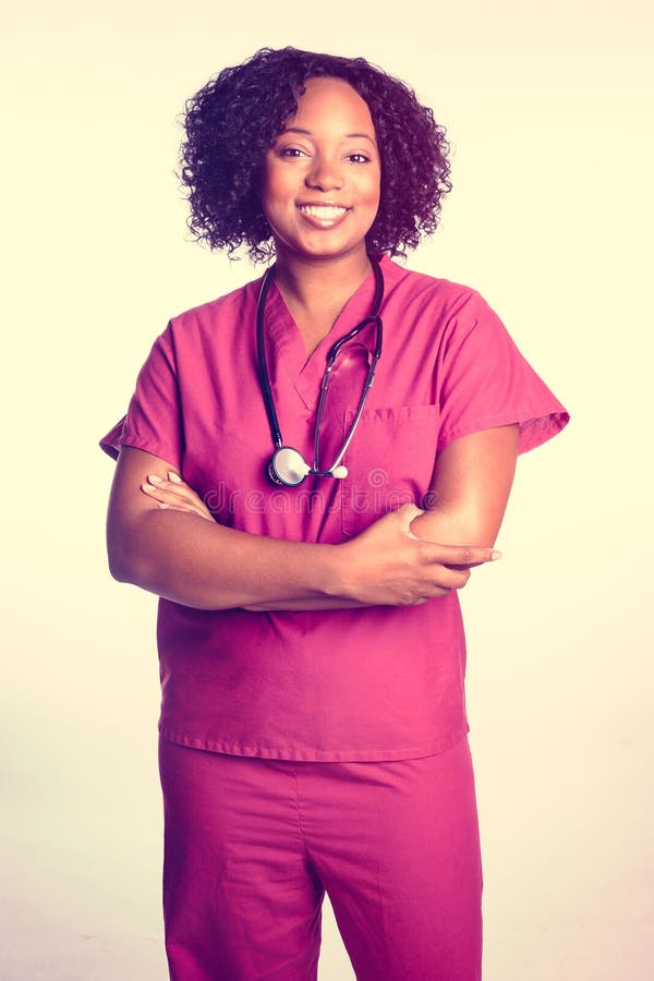 Enfermera de la mujer negra