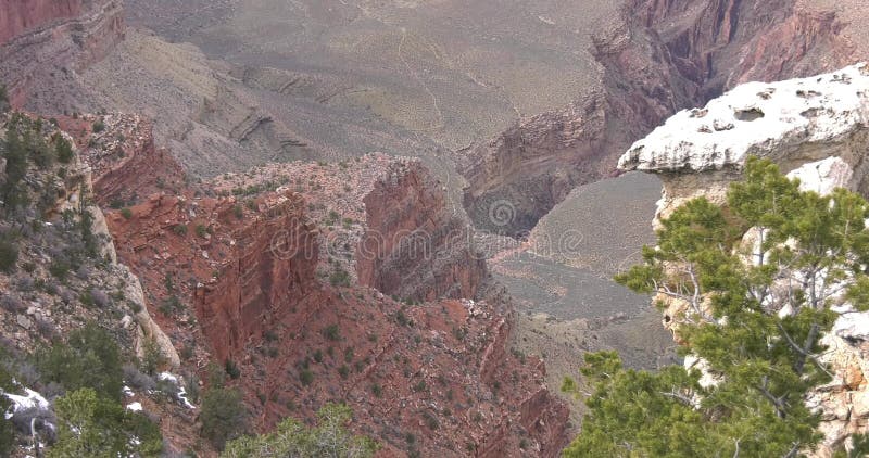 Enfoque del parque nacional de Grand Canyon hacia fuera almacen de metraje de vídeo