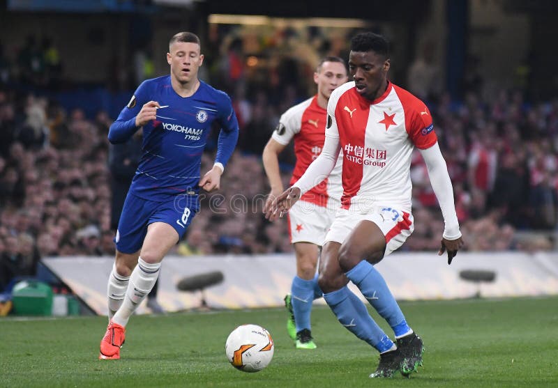 LONDON, ENGLAND - APRIL 18, 2019: Ibrahim Traore of Slavia