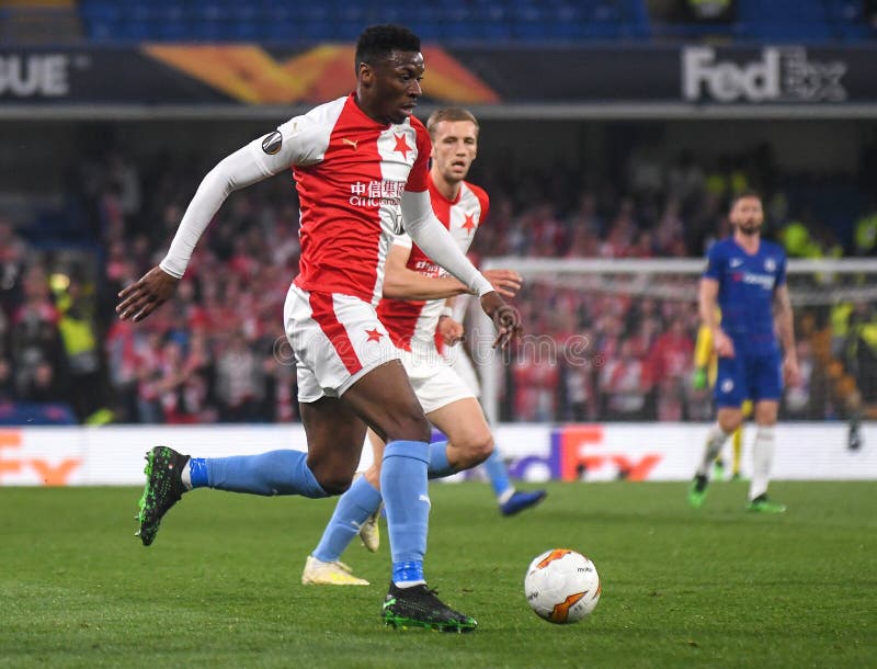 LONDON, ENGLAND - APRIL 18, 2019: Ibrahim Traore of Slavia