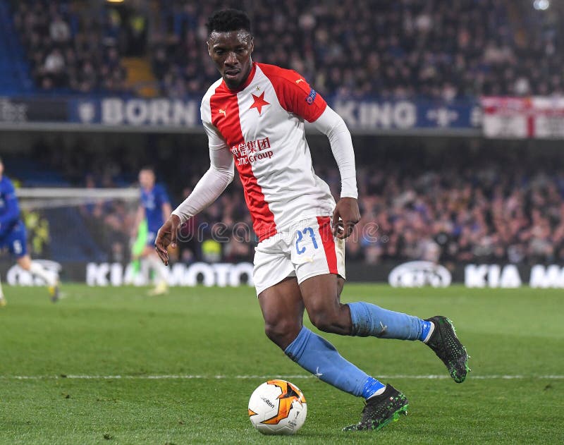 LONDON, ENGLAND - APRIL 18, 2019: Ibrahim Traore of Slavia