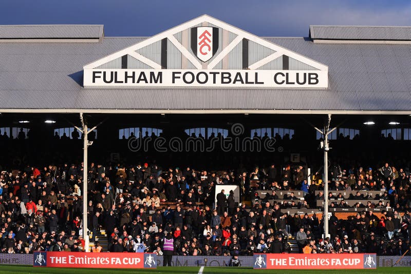 General View of Craven Cottage. LONDON, ENGLAND - JANUARY 4, 2020: General view of the stadium ahead of the 2019/20 FA Cup Third Round game between Fulham FC and