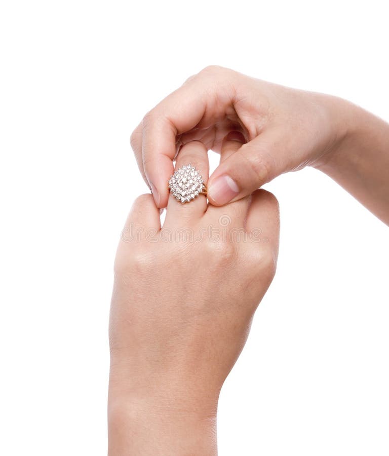 Engagement Ring in hand. stock photo. Image of diamond 22738752