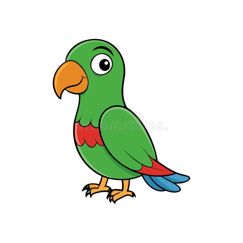 Engaging Eclectus Parrot Coloring Page Stock Illustration ...