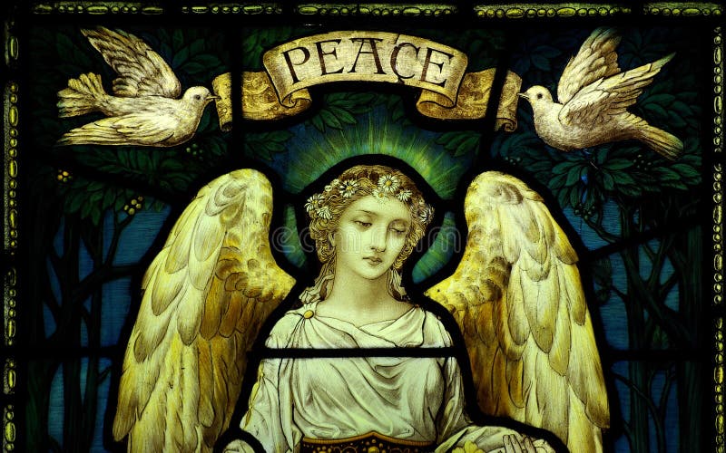 Engel met duiven en vrede