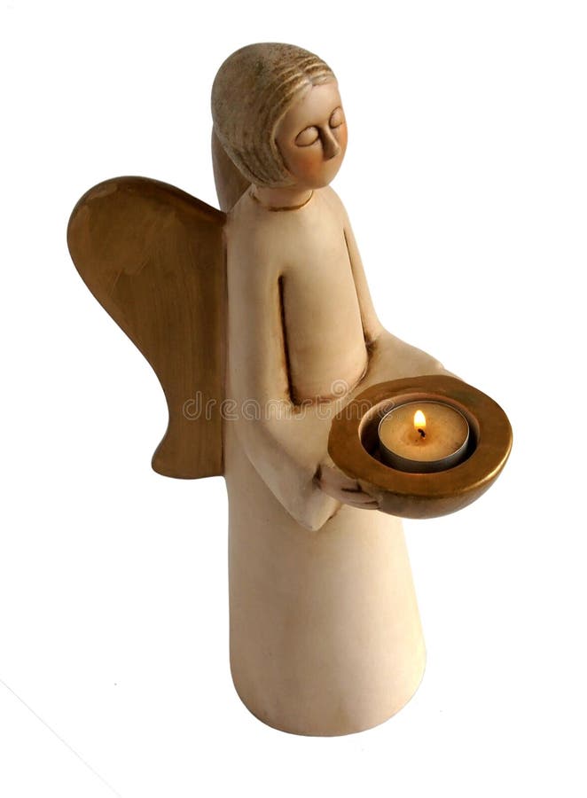 Engelen ceramische kandelaar royalty-vrije stock fotografie Engelen ceramische kandelaar royalty-vrije stock fotografie