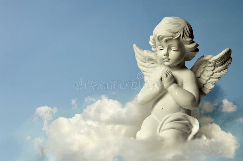 Engelenbeschermer op de wolk