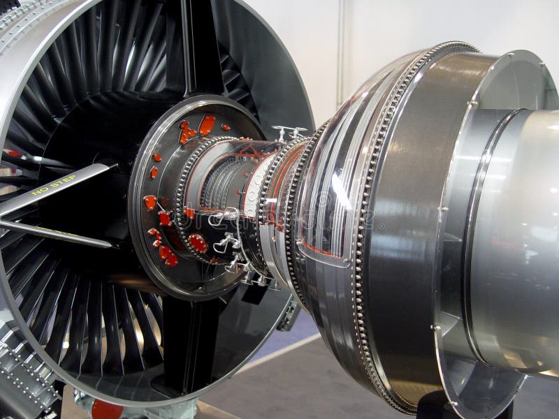 A aircraft jet engine detail. A aircraft jet engine detail