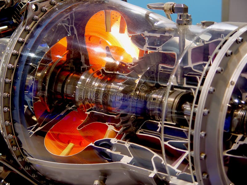A aircraft jet engine detail. A aircraft jet engine detail